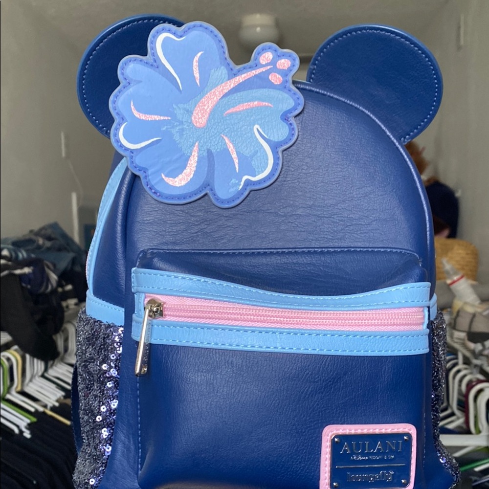 Loungefly Mickey Ear Blue Pink Mini Bag
